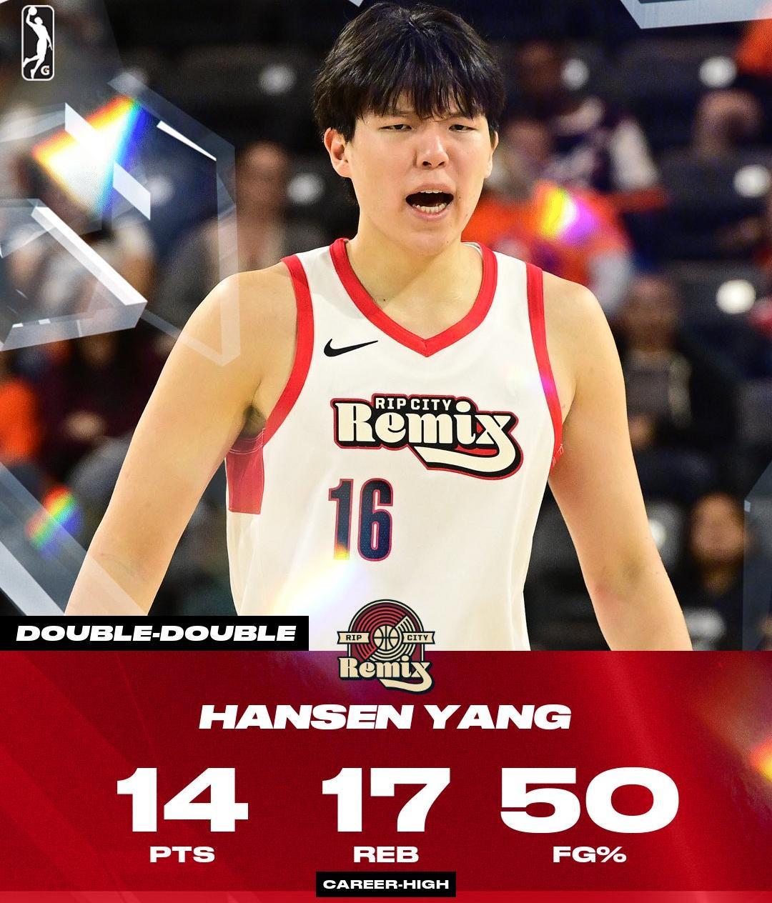 恭喜！杨瀚森轰14+17连创新高，自评进步：脚步能跟上后卫了